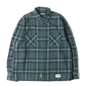 NEIGHBORHOOD ネイバーフッド シャツ グリーン ネイビー サイズ:M | 24AW タータンチェック フランネルシャツ (TARTAN CHECK SHIRT) | トップス カジュアルシャツ 長袖【メンズ】【中古】【K4624】