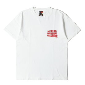WACKO MARIA ワコマリア Tシャツ ホワイト 白 サイズ:M | 22SS 悪魔のいけにえ タイトルロゴ クルーネック Tシャツ (T-SHIRT) | トップス カットソー 半袖【メンズ】【中古】【K4630】