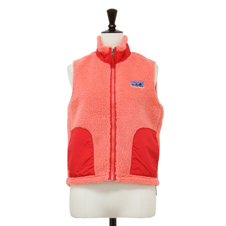 楽天市場】Patagonia パタゴニア ベスト ピンク レッド サイズ:KIDS M 