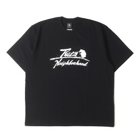 NEIGHBORHOOD ネイバーフッド Tシャツ ブラック 黒 サイズ:XL | 25SS RATS 20周年記念 ブランドロゴ プリント クルーネック Tシャツ (242RTRTN-STM01S) | トップス カットソー 半袖 | コラボ【メンズ】【K4698】