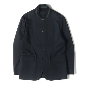 Casely Hayford ケイスリー ヘイフォード ジャケット ネイビー 紺 サイズ:36 | TOMORROWLAND リブカラー 4B ブレザー (TCJ-06 TL-1a) | MADE IN JAPAN | アウター ジャケット 上着【メンズ】【中古】【K4665】