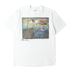 90s - 00s ヴィンテージ古着 / [記憶の固執の崩壊] 90s Salvador Dali アートプリント Tシャツ / USA製 / サルバドール・ダリ / ホワイト 白 / サイズ:L / トップス カットソー 半袖【メンズ】【中古】【K4476】