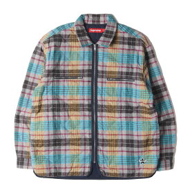 Supreme シュプリーム ジャケット マルチカラー サイズ:L | 24AW キルティング チェックフランネル ジップ シャツジャケット (Quilted Flannel Zip Up Shirt) | アウター ブルゾン 上着【メンズ】【中古】【K4722】