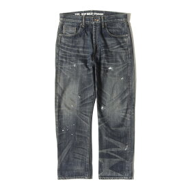 NEIGHBORHOOD ネイバーフッド パンツ インディゴ サイズ:L | 00s ペンキ加工 ディープ ベーシック デニムパンツ (dirt savage WASHED. DEEP BASIC DENIM / 14OZ-PT) | ボトムス ジーンズ ジーパン【メンズ】【中古】【K4627】