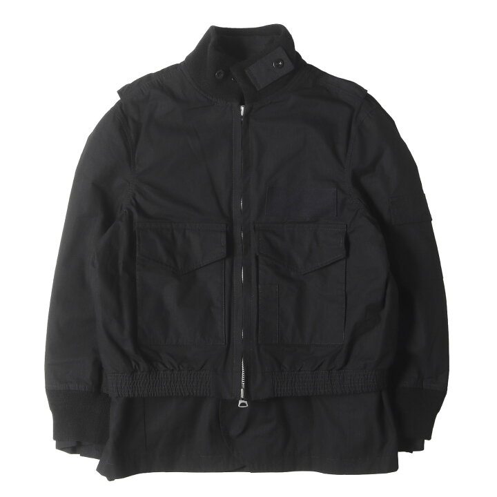 楽天市場】Sacai サカイ ジャケット 黒 ブラック サイズ:3 | 24AW 