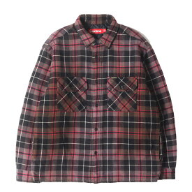 Supreme シュプリーム シャツ グレー ブラウン サイズ:S | 24AW フェード加工 裏地キルティング チェック ネルシャツ Quilted Plaid Shirt | トップス カジュアルシャツ 長袖【メンズ】【中古】【美品】【K4722】