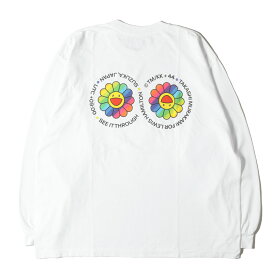 Kaikai Kiki カイカイキキ Tシャツ ホワイト 白 サイズ:XXL | 村上隆 Lewis Hamilton フラワー ロングスリーブ Tシャツ | トップス カットソー 長袖 | コラボ【メンズ】【中古】【美品】【K4622】
