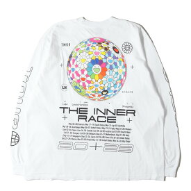 Kaikai Kiki カイカイキキ Tシャツ ホワイト 白 サイズ:XXL | 村上隆 Lewis Hamilton フラワー ロングスリーブ Tシャツ | トップス カットソー 長袖 | コラボ【メンズ】【中古】【美品】【K4622】