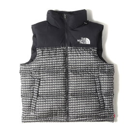 Supreme シュプリーム ベスト ブラック 黒 サイズ:M | 21SS THE NORTH FACE スタッズ柄 ヌプシ ダウンベスト (Studded Nuptse Vest) | アウター ジャケット ブルゾン | コラボ【メンズ】【中古】【K4690】