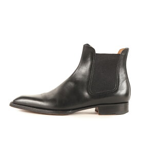 J.M.Weston ジェイエムウエストン サイズ:8 1/2D(27cm相当) | スクエアトゥ サイドゴア チェルシー ブーツ (HO-101-631) | ブラック 黒 | フランス製 | ブランド シューズ 靴【メンズ】【中古】【K4629】