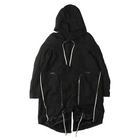 RICK OWENS リックオウエンス コート ブラック 黒 サイズ:50 | 22AW オーバーサイズ バウハウス フィッシュテールコート (Bauhaus Fishtail Coat) | イタリア製 | アウター ジャケット 上着 ミリタリー【メンズ】【中古】【美品】【K4666】
