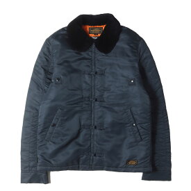NEIGHBORHOOD ネイバーフッド ジャケット ネイビー 紺 サイズ:XL | 襟ムートンボア チャイナボタン フライトジャケット (FLIGHT. KF / N-JKT) | アウター ブルゾン 上着【メンズ】【中古】【K4695】
