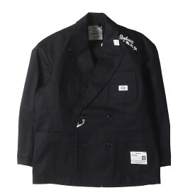 MIHARA YASUHIRO ミハラヤスヒロ ジャケット ブラック 黒 サイズ:44 | 25AW Dickies × BEDWIN ダブルブレスト T/Cツイル テーラード ジャケット (Double-Breasted Jacket C15JK014) | アウター ブルゾン 上着【メンズ】【中古】【新品同様】【K4719】