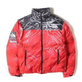 Supreme シュプリーム ジャケット レッド サイズ:S | 23SS THE NORTH FACE 騙し絵プリント ヌプシ ダウンジャケット (Trompe Loeil Printed Nuptse Jacket) | アウター ブルゾン 上着 | コラボ【メンズ】【中古】【美品】【K4690】