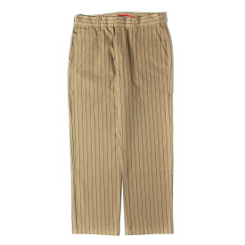 Supreme シュプリーム パンツ ブラウンストライプ サイズ:32 | 21SS ストライプ ツイル ワーク チノパンツ (Work Pant) | ボトムス ズボン【メンズ】【K4690】