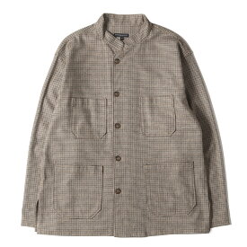 Engineered Garments エンジニアドガーメンツ ジャケット キャメル サイズ:S | ハウンドゥース柄 ストレッチ ウール シャツ ジャケット | アウター ブルゾン 上着【メンズ】【中古】【美品】【K4655】