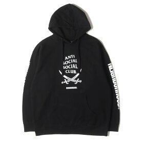NEIGHBORHOOD ネイバーフッド パーカー ブラック 黒 サイズ:XXL | Anti Social Social Club ブランドロゴ スウェットパーカー | トップス フーディー コラボ【メンズ】【中古】【K4698】