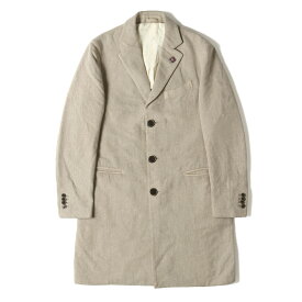 LARDINI ラルディーニ コート グレージュ サイズ:50 | ブートニエール付き 3B ウール チェスター コート | イタリア製 | アウター ジャケット 上着【メンズ】【中古】【K4698】