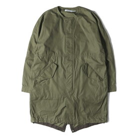 NONNATIVE ノンネイティブ コート オリーブ サイズ:1 | コットン/ナイロン オックス ノーカラー モッズコート (SOLDIER COAT C/N OXFORD) | アウター ジャケット 上着【メンズ】【中古】【美品】【K4691】