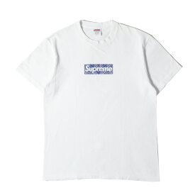 Supreme シュプリーム Tシャツ ホワイト 白 サイズ:S | 19AW バンダナ ボックスロゴ クルーネック Tシャツ (Bandana Box Logo Tee) | トップス カットソー 半袖【メンズ】【中古】【K4722】