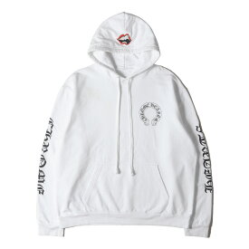 CHROME HEARTS クロムハーツ パーカー ホワイト 白 サイズ:L | Matty boy ホースシュー スウェットパーカー | トップス フーディー プルオーバー | コラボ【メンズ】【中古】【K4699】