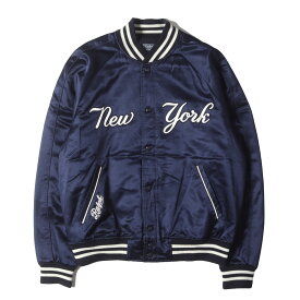 POLO Ralph Lauren ポロ ラルフローレン スタジャン ネイビー 紺 サイズ:L | 2021年製 希少モデル | MLB New York Yankees ロゴパッチ サテン スタジャン | アウター ジャケット ブルゾン 上着【メンズ】【中古】【美品】【K4697】