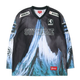 Supreme シュプリーム Tシャツ ブラック 黒 サイズ:L | 21AW マウンテン ホッケージャージ (Mountain Hockey Jersey) | トップス カットソー 長袖【メンズ】【中古】【美品】【K4701】