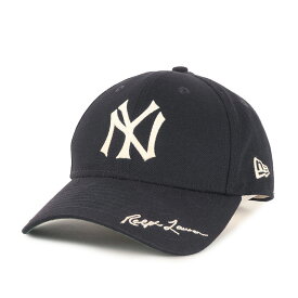 POLO Ralph Lauren ポロ ラルフローレン キャップ ネイビー 紺 サイズ:L | LIMITED EDITION NEW ERA New York Yankees NYロゴ ベースボールキャップ | ブランド 帽子 | コラボ 別注【メンズ】【中古】【K4695】