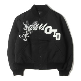 Y-3 ワイスリー スタジャン ブラック 黒 サイズ:L | 近年モデル | グラフィックワッペン プリマロフト ナイロン スタジャン (TEAM JACKET) | アウター ジャケット ブルゾン 上着【メンズ】【中古】【K4723】