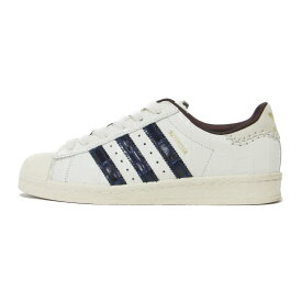 adidas アディダス × Wales Bonner サイズ:US6 1/2(24.5cm) | 24秋冬 SUPERSTAR JP7161 / スーパースター | レザー レースアップ | ホワイト ネイビー 白紺 | ローカット スニーカー シューズ 靴 | コラボ 別注【レディース】【中古】【K4717】