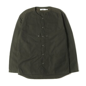 NONNATIVE ノンネイティブ ジャケット オリーブ サイズ:1 | ノーカラー 60/40クロス シャツジャケット (CLIMBER L/S SHIRT JACKET C/N 60/40 CLOTH CORDURA) | アウター ブルゾン 上着【メンズ】【中古】【K4819】