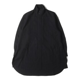 Y-3 ワイスリー シャツ ブラック 黒 サイズ:L | 24AW スタンドカラー 比翼ボタン ロング フランネルシャツ (FLANNEL SHIRT) | トップス カジュアルシャツ 長袖【メンズ】【中古】【K4704】