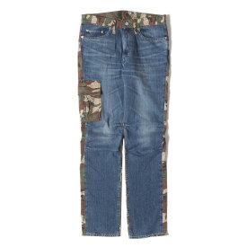 HYSTERIC GLAMOUR ヒステリックグラマー パンツ インディゴ×迷彩 サイズ:29 | USED加工 デニム×アーミーサテンカーゴパンツ | ボトムス ズボン | 日本製【メンズ】【中古】【美品】【K4746】