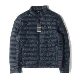 HUGO BOSS ヒューゴボス ジャケット ネイビー 紺 サイズ:52 | 24AW ナイロンタフタ フルジップ 中綿 ジャケット (calanos) | アウター ブルゾン 上着 軽量【メンズ】【中古】【美品】【K4837】