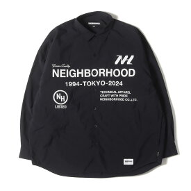 NEIGHBORHOOD ネイバーフッド シャツ ブラック 黒 サイズ:XL | 24SS グラフィックプリント オーバーサイズ シャツ (OVERSHIRT LS) | トップス カジュアルシャツ 長袖【メンズ】【中古】【K4717】