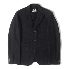 Engineered Garments エンジニアドガーメンツ ジャケット チャコールブラック サイズ:XS | メルトンウール 3つボタン ワークジャケット | USA製 | アウター ブレザー ブルゾン 上着【メンズ】【中古】【美品】【K4726】