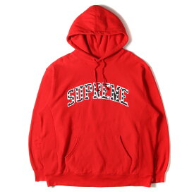 Supreme シュプリーム パーカー レッド サイズ:L | 21SS ハート刺繍 アーチロゴ スウェット パーカー (Hearts Arc Hooded Sweatshirt) | トップス フーディー【メンズ】【中古】【K4931】