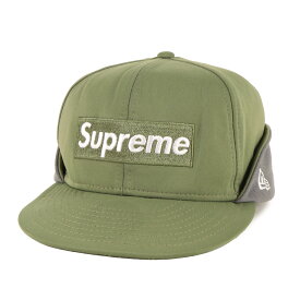 Supreme シュプリーム キャップ 7 3/8(58.7cm) 20AW NEW ERA WINDSTOPPER イヤーフラップ ボックスロゴ ベースボールキャップ WINDSTOPPER Earflap Box Logo New Era ダークオリーブ ブランド 帽子 コラボ 別注【メンズ】【中古】【K4928】