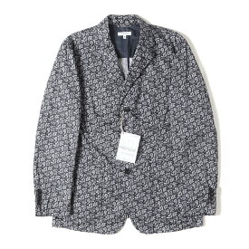 Engineered Garments エンジニアドガーメンツ ジャケット ネイビー ホワイト 紺白 サイズ:M | ペイズリー 3B ロイター ジャケット (Loiter Jacket) | アウター ブレザー 上着【メンズ】【K4780】