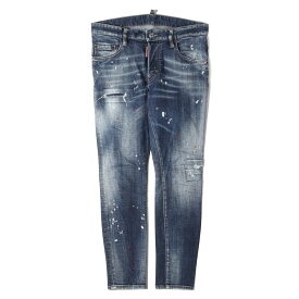 DSQUARED2 ディースクエアード パンツ インディゴ サイズ:44 | 25SS ダメージリペア&ペイント加工 ストレッチ デニムパンツ(Medium Easy Wash Super Twinky Jeans) | ボトムス ジーンズ ジーパン【メンズ】【中古】【K4857】