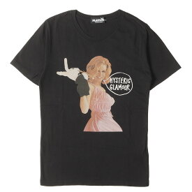 HYSTERIC GLAMOUR ヒステリックグラマー Tシャツ ブラック 黒 サイズ:S | PLAYBOY ラビット ウーマン Tシャツ | トップス カットソー 半袖 | コラボ【メンズ】【中古】【K4809】