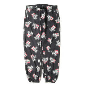 HYSTERIC GLAMOUR ヒステリックグラマー パンツ ブラック 黒 サイズ:S | CHAMPION SOUND柄 トラック パンツ | ボトムス ズボン | 日本製 【メンズ】【中古】【K4781】