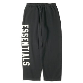 FEAR OF GOD フィアオブゴッド パンツ ブラック 黒 サイズ:XL | 24AW FOG ESSENTIALS ビッグロゴ ワイド スウェットパンツ | ボトムス ズボン【メンズ】【中古】【美品】【K4777】