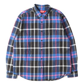 Supreme シュプリーム シャツ ブルー ブラック サイズ:S | 23AW タータンチェック ボタンダウン フランネルシャツ (Plaid Flannel Shirt) | トップス カジュアルシャツ 長袖【メンズ】【中古】【美品】【K4926】