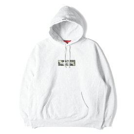 Supreme シュプリーム パーカー アッシュグレー サイズ:L | 23AW カモフラージュ BOXロゴ スウェットパーカー(Box Logo Hooded Sweatshirt) | トップス フーディー プルオーバー【メンズ】【中古】【K4955】