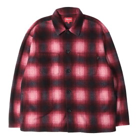 Supreme シュプリーム シャツ レッド サイズ:L | 20AW オンブレ チェック フリース シャツ ジャケット (Shadow Plaid Fleece Shirt) | トップス カジュアルシャツ 長袖【メンズ】【中古】【K4806】
