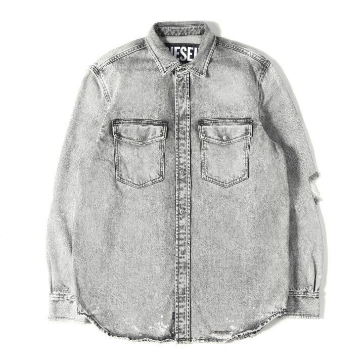Diesel ダメージ加工デニムシャツ Lサイズ 楽天市場】DIESEL 