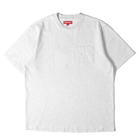 Supreme シュプリーム Tシャツ アッシュグレー サイズ:L | 24SS クラシックロゴ ヘビー ポケットTシャツ(S/S Pocket Tee) | トップス カットソー 半袖【メンズ】【中古】【K4840】