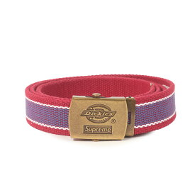 Supreme シュプリーム ベルト マルーン サイズ:FREE | 22AW Dickies ストライプ ウェビングベルト (Stripe Webbing Belt) | ブランド ファッション アイテム コラボ【メンズ】【中古】【美品】【K4836】