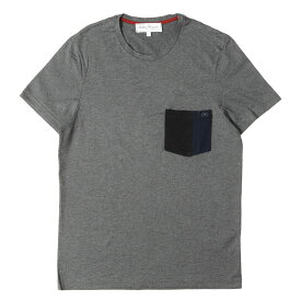 Salvatore Ferragamo サルヴァトーレ フェラガモ Tシャツ グレー サイズ:S | ガンチーニ刺繍 ポケット クルーネック Tシャツ | 半袖 ショート ハーフ スリーブ カットソー【メンズ】【中古】【美品】【K4842】
